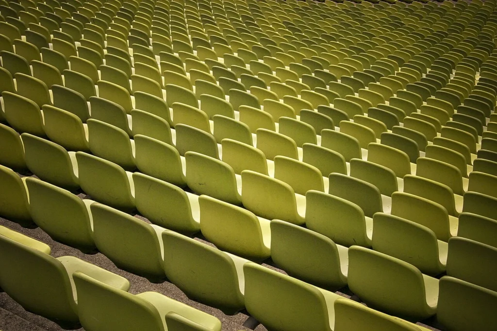 Vue d’un stade de football vide