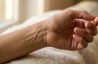 Poignet et main d’un adulte illustrant le mot anglais wrist